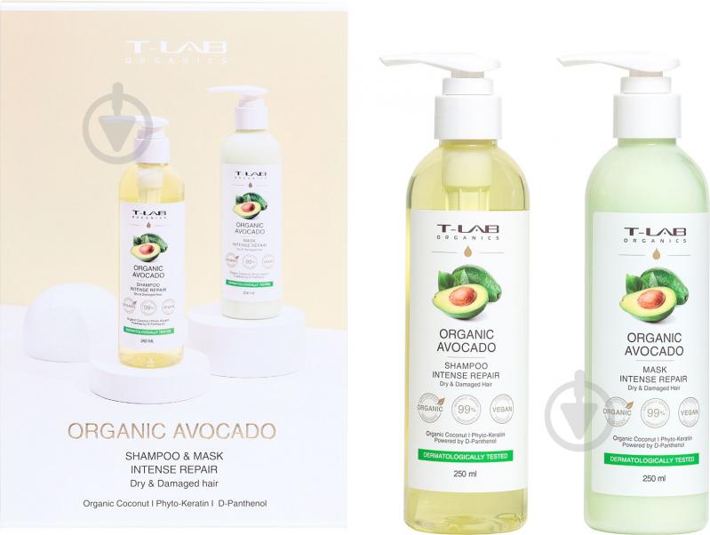 Набор подарочный T-LAB Professional Organic Avocado (шампунь, 300 мл+кондиционер, 300 мл) - фото 1 Набор подарочный T-LAB Professional Organic Avocado (шампунь, 300 мл+кондиционер, 300 мл) - фото 1