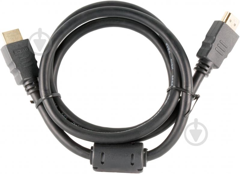 Кабель Sven HDMI – HDMI 1 м черный (HDMI 19M-19M V1.3, 1.0M) - фото 1 Кабель Sven HDMI – HDMI 1 м черный (HDMI 19M-19M V1.3, 1.0M) - фото 1