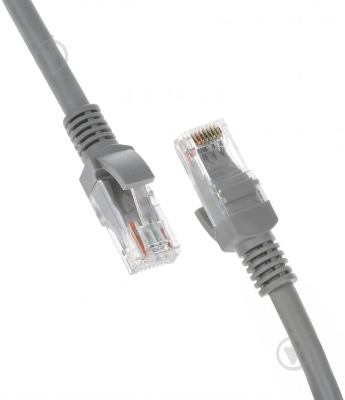 Патч-корд 2E Cat 6, RJ45, 24AWG 2 м серый - фото 1