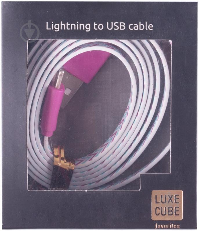 Кабель Luxe Cube 1 м червоний (FLAT LIGHTNING TO USB THUNDER) - фото 5