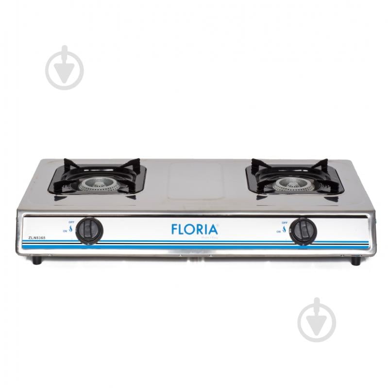 Плита газова настільна Floria ZLN8365 2 конфорки Silver - фото 4