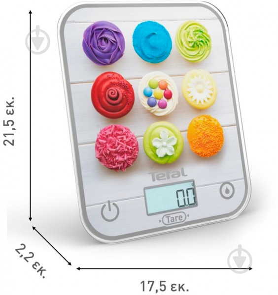 ВІТРИНА! Ваги кухонні Tefal BC50D4V0 Optiss Cake Pops - фото 5 ВІТРИНА! Ваги кухонні Tefal BC50D4V0 Optiss Cake Pops - фото 5