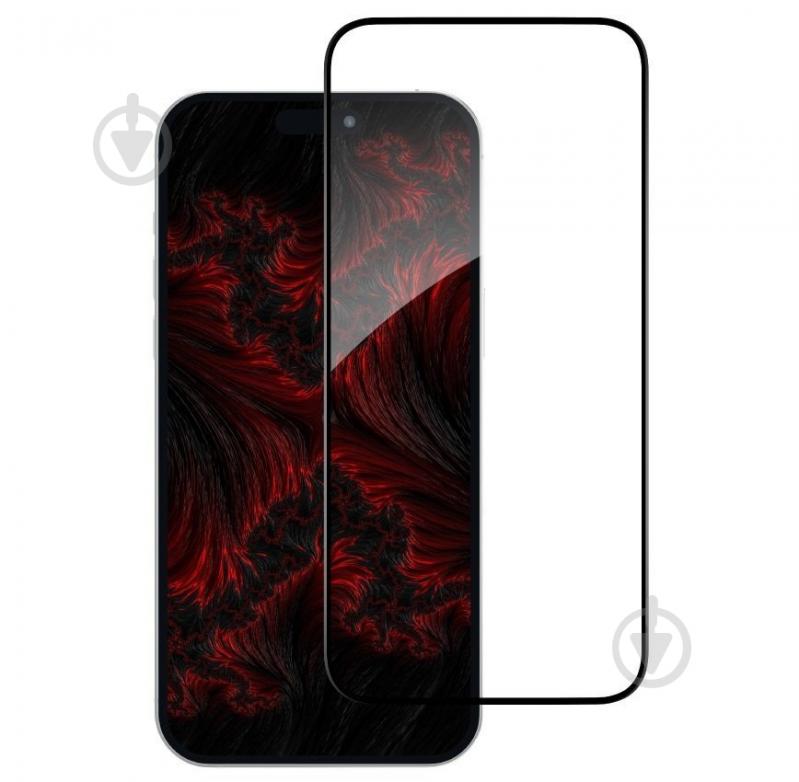 Захисне скло 2E для Apple iPhone 15 Pro (2E-IP-15P-6.1-SMFCFG-BB) (6.1)/2.5D FCFG/(1 Pack)/black border - фото 2