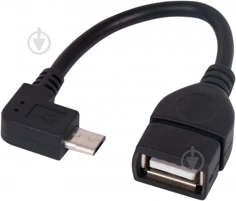 Кабель EMT microUSB – USB 0.15 м черный (6-0323) - фото 1