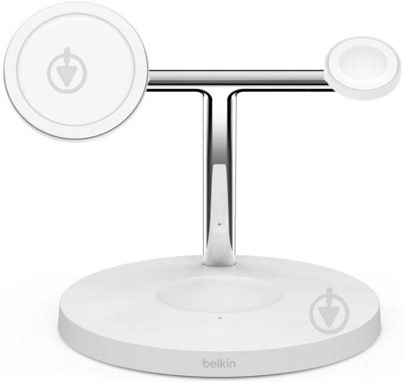 Бездротовий зарядний пристрій Belkin 3in1 MagSafe iPhone Wireless Charger White (WIZ017VFWH) - фото 4