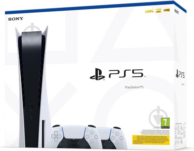 Игровая консоль Sony PlayStation 5 Ultra HD Blu-ray (2 геймпада DualSense) 975882 white - фото 3