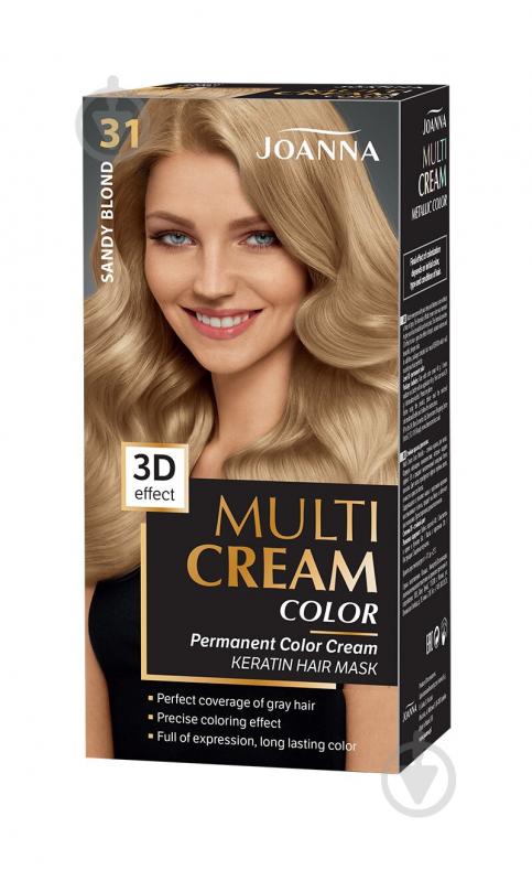 Фарба для волосся Joanna Multi Cream Color №31 пісочний блонд 100 мл - фото 1