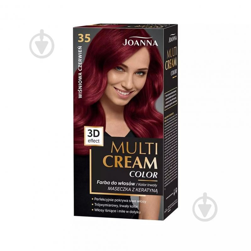 Фарба для волосся Joanna Multi Cream Color №35 Вишнево-червона 100 мл - фото 2