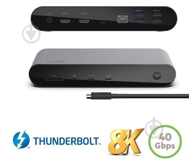 Док-станція Belkin Thunderbolt 4 Triple Display Dock 8K (INC006VFSGY) - фото 8