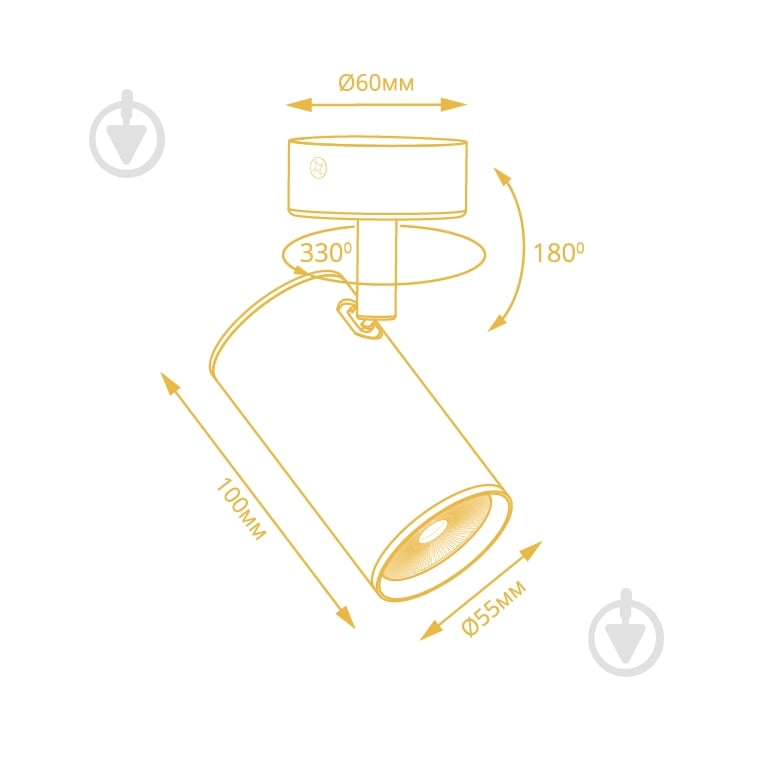 Светильник точечный MLT101-1 MR16 35 Вт GU10 черный с серебристым LightMaster MLT101-1 MR16/GU1 - фото 4