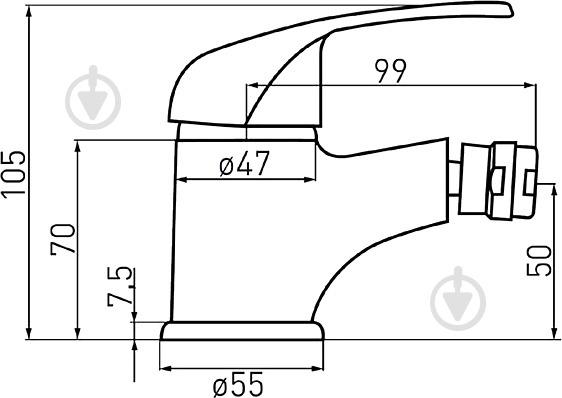 Смеситель для биде Ferro Vasto BVA6 - фото 2