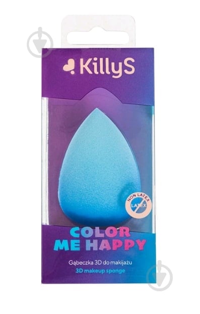 Спонж KillyS 3D без латекса синий - фото 1