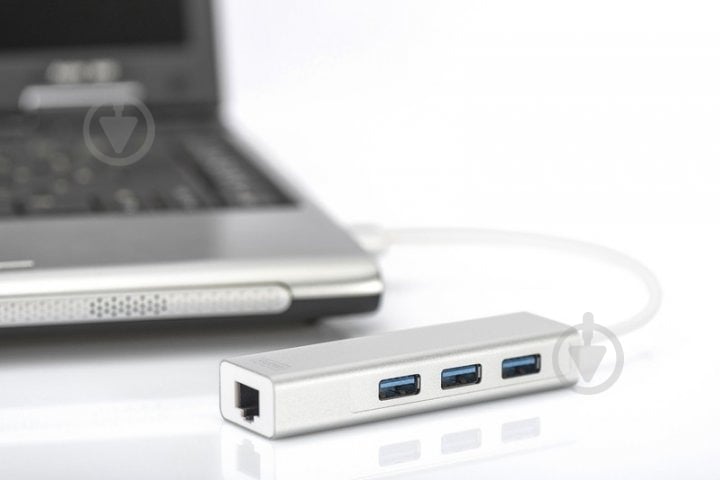 Адаптер Digitus USB 3.0 to Gigabit Ethernet белый (DA-70250-1) - фото 3