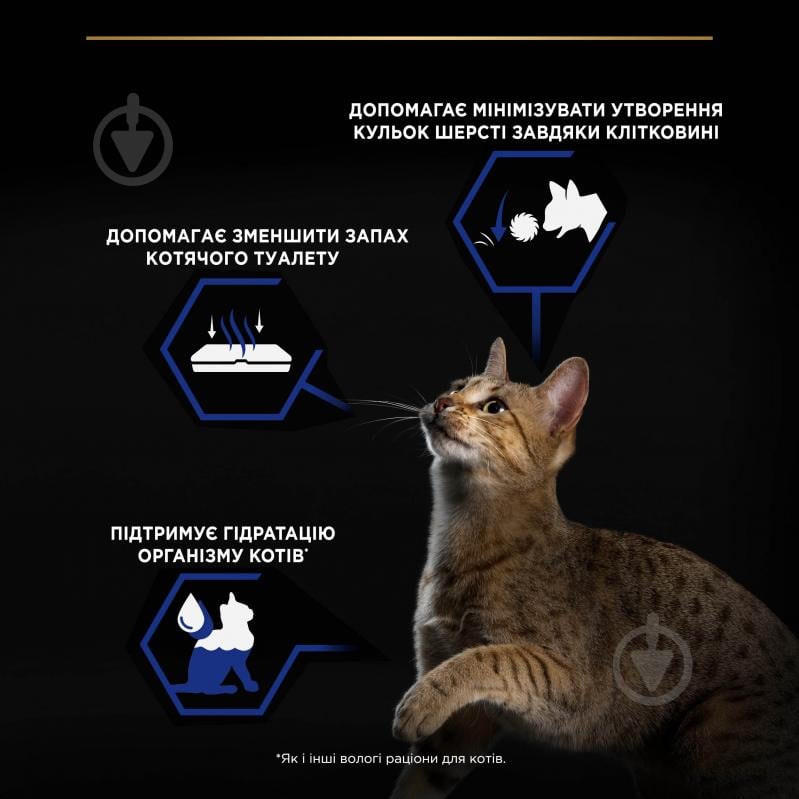 Корм вологий для котів ProPlan by Purina Adult Indoor шматочки лосося у підливі 26 шт. 85 г - фото 9