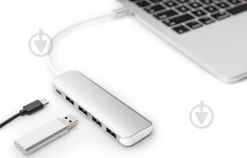 USB-хаб Digitus USB Type-C/4x USB 3.0 (функция зарядного устройства) DA-70242-1 - фото 5