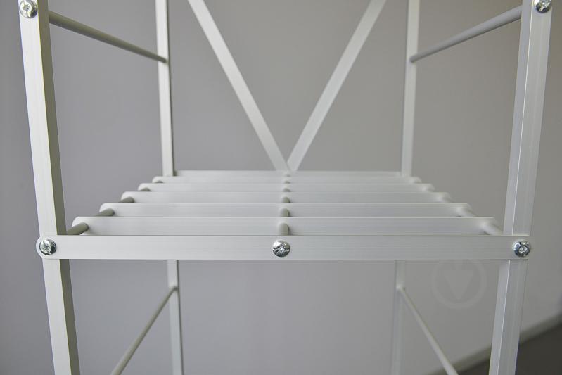 Стеллаж 965x420x384 мм Aluint серый металл полки 3 шт. крашенный - фото 9