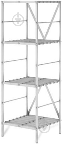Стеллаж 1365x420x384 мм Aluint серый металл полки 4 шт. крашенный - фото 1 Стеллаж 1365x420x384 мм Aluint серый металл полки 4 шт. крашенный - фото 1