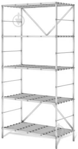 Стеллаж 1765x820x384 мм Aluint серый металл полки 5 шт. крашенный - фото 1 Стеллаж 1765x820x384 мм Aluint серый металл полки 5 шт. крашенный - фото 1