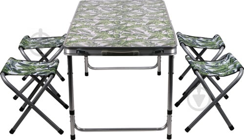 Комплект меблів розкладний стіл + 4 стільці PN00002 листя - фото 1