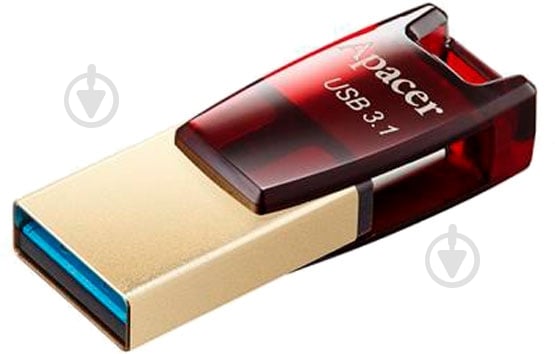 Флеш-память USB Apacer AH180 64 ГБ USB 3.1USB Type-C red (AP64GAH180R-1) - фото 1 Флеш-память USB Apacer AH180 64 ГБ USB 3.1USB Type-C red (AP64GAH180R-1) - фото 1