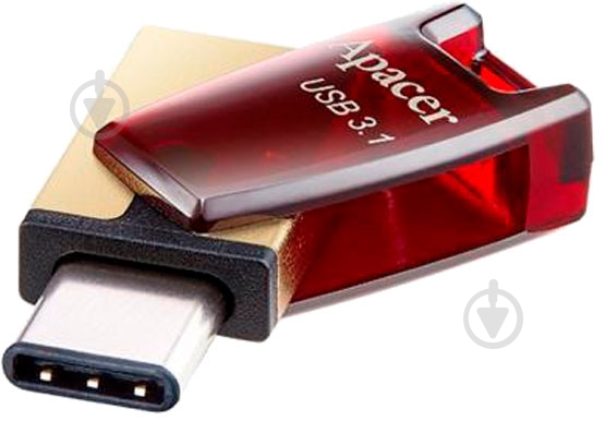 Флеш-память USB Apacer AH180 64 ГБ USB 3.1USB Type-C red (AP64GAH180R-1) - фото 3 Флеш-память USB Apacer AH180 64 ГБ USB 3.1USB Type-C red (AP64GAH180R-1) - фото 3