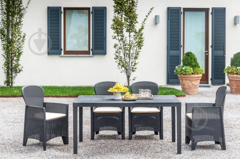 Кресло пластиковое ProGarden антрацит з подушкою 89x58x60 см антрацит - фото 4 Кресло пластиковое ProGarden антрацит з подушкою 89x58x60 см антрацит - фото 4