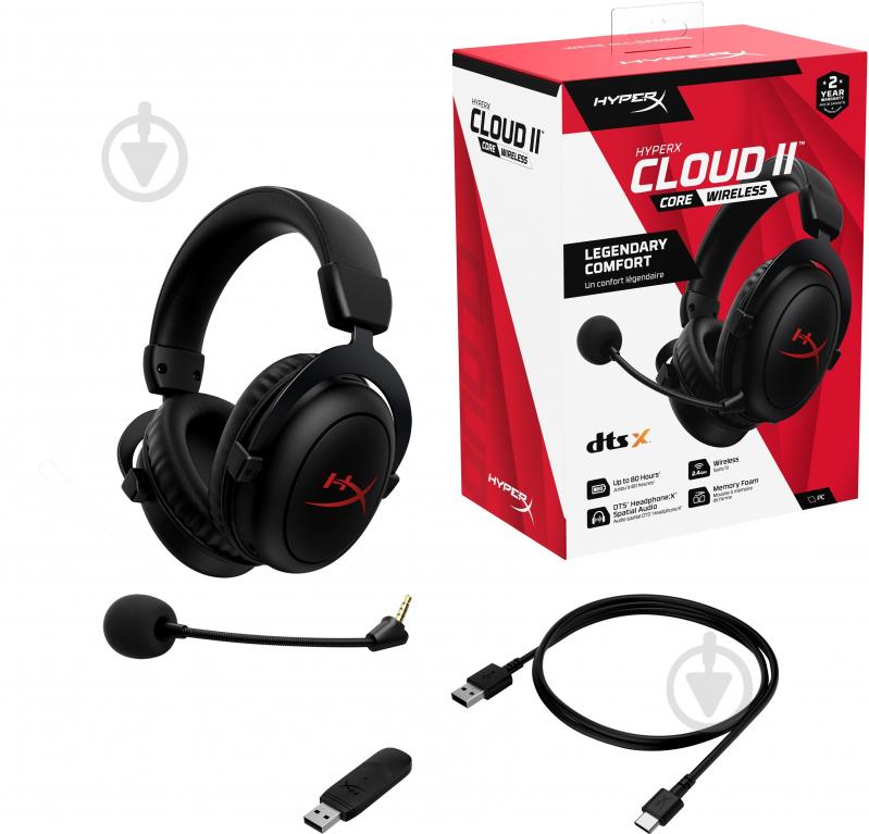 Гарнітура HyperX Cloud II Core WL black (6Y2G8AA) - фото 7