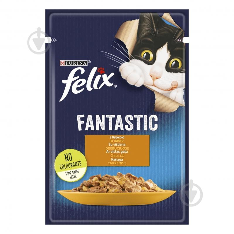 Корм влажный для котов FELIX by Purina Fantastic с курицей в желе 26 шт. 85 г - фото 2