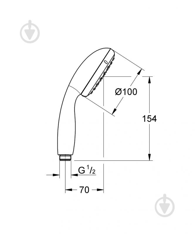 Ручной душ Grohe Vitalio Start 100 Mono 27940000 - фото 4