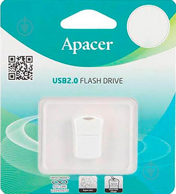 Флеш-память USB Apacer AH116 64 ГБ USB 2.0 white (AP64GAH116W-1) - фото 4