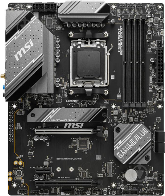 Материнська плата MSI B650 GAMING PLUS WIFI (Socket AM5, AMD B650, ATX) - фото 1