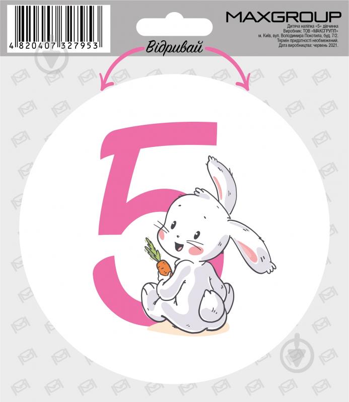 Наклейка MAXGROUP для девочки 5 месяца NM-087 - фото 1