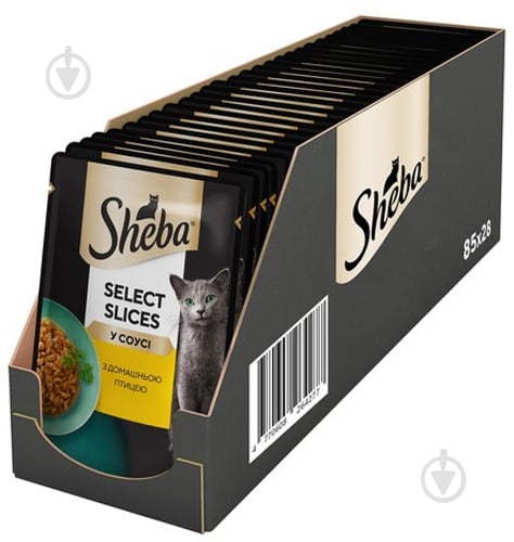 Корм вологий для котів Sheba Selection in Sauce з домашньою птицею в соусі 28 шт. 85 г - фото 1 Корм вологий для котів Sheba Selection in Sauce з домашньою птицею в соусі 28 шт. 85 г - фото 1
