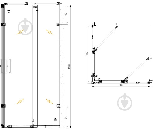 Душевая кабина Appollo 90х90 см TS-6360 - фото 3