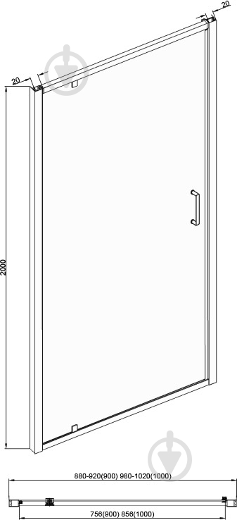 Душові двері Bravat Black Line - фото 8