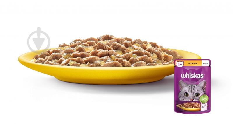 Корм вологий для котів Whiskas з куркою в желе 28 шт. 85 г - фото 7 Корм вологий для котів Whiskas з куркою в желе 28 шт. 85 г - фото 7