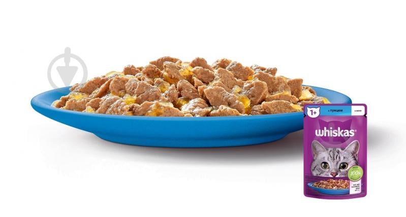 Корм вологий для котів Whiskas з тунцем і молюсками в желе 28 шт. 85 г - фото 5 Корм вологий для котів Whiskas з тунцем і молюсками в желе 28 шт. 85 г - фото 5