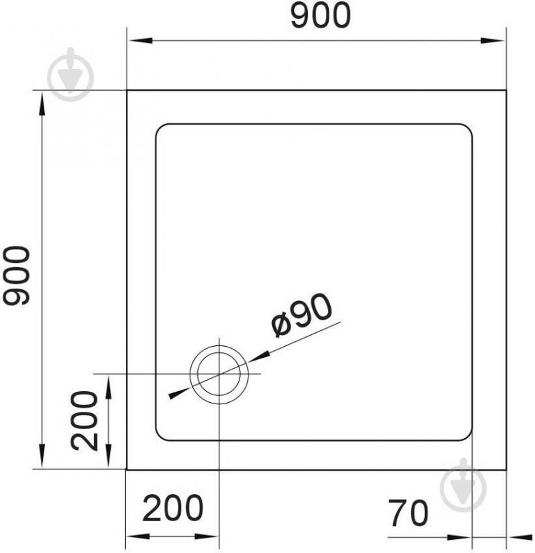 Піддон душовий Eger SMC 90х90 см 599-9090S - фото 2