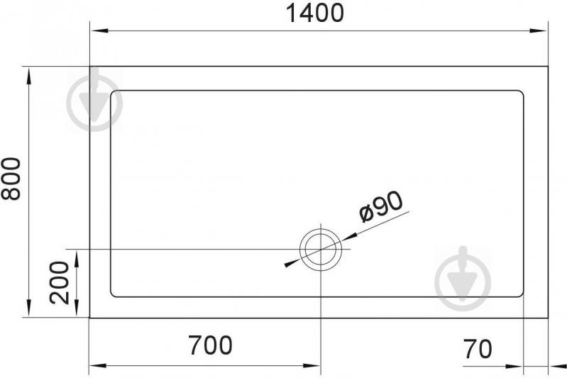 Поддон из искусственного камня Eger SMC 80х140 см 599-1480S - фото 2