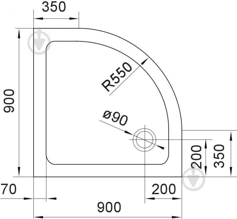 Піддон душовий Eger SMC 90х90 см 599-9090R - фото 3