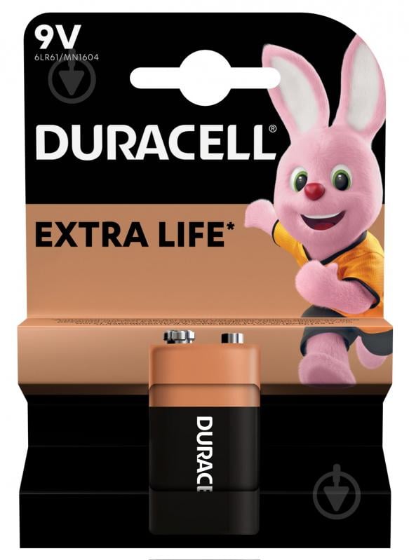 Батарейки Duracell 9V PP3 (крона) 1 шт. (81381920) - фото 1