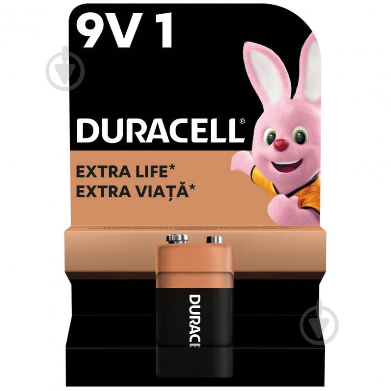 ᐉ Батарейка лужна Duracell 9V PP3 (крона) 1 шт. (81381920) • Краща ціна ...