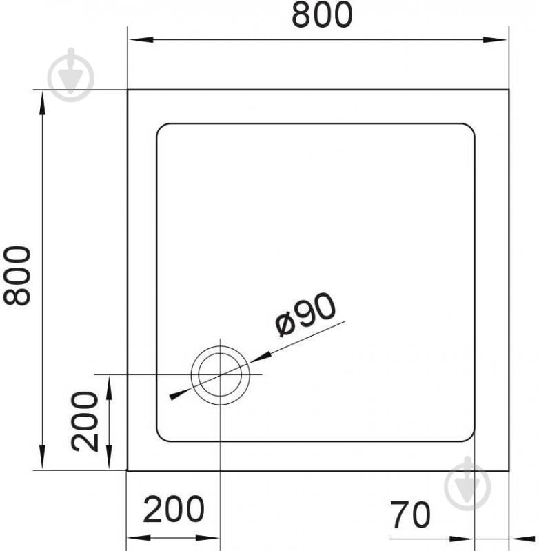 Піддон душовий Eger SMC 80х80 см 599-8080S - фото 2