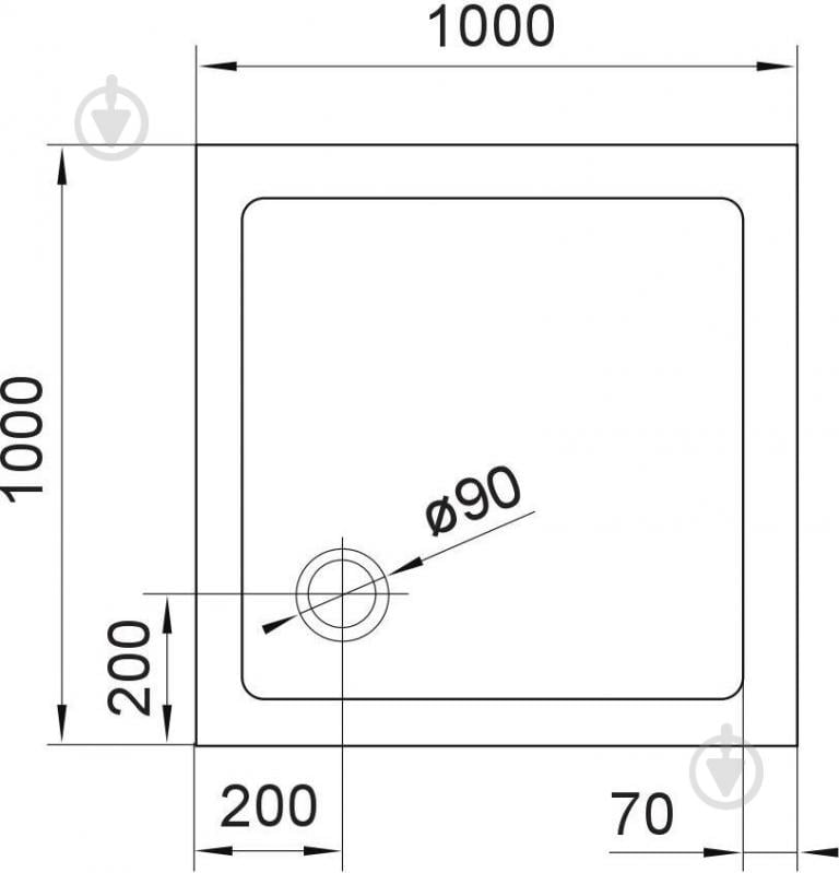 Поддон душевой Eger SMC 100х100 см 599-1010S - фото 3
