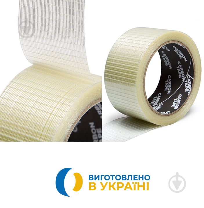 Армована стрічка CARBON TAPE скловолоконна 50 мм 20 м прозорий - фото 4