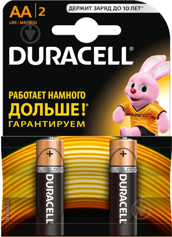 Батарейки Duracell AA (R6, 316) 2 шт. (81417078) - фото 1