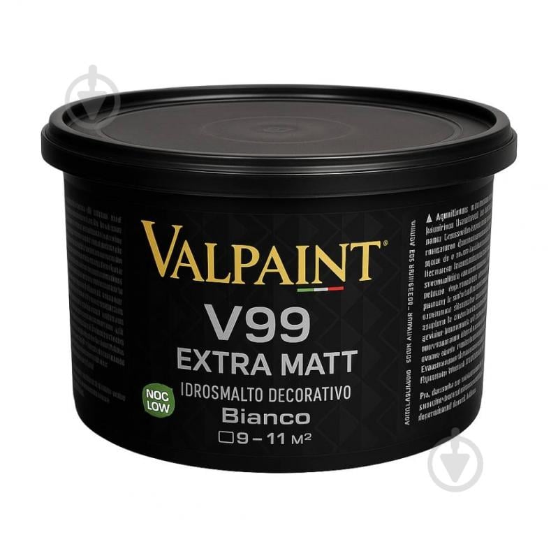 Фарба водоемульсійна VALPAINT V99 EXTRA MATT BIANCO глибокий мат біла 4 л - фото 1 Фарба водоемульсійна VALPAINT V99 EXTRA MATT BIANCO глибокий мат біла 4 л - фото 1