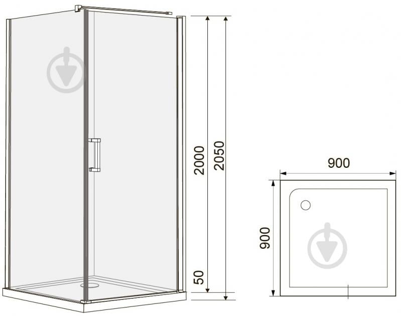 Душова кабіна Eger Rudas 599-001/R правосторнняя - фото 10