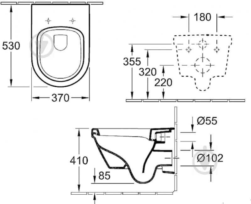 Система инсталляции Villeroy & Boch 92246100 + ViConnect 92249061 хром + унитаз Villeroy & Boch Omnia Architectura 5684H101 - фото 5