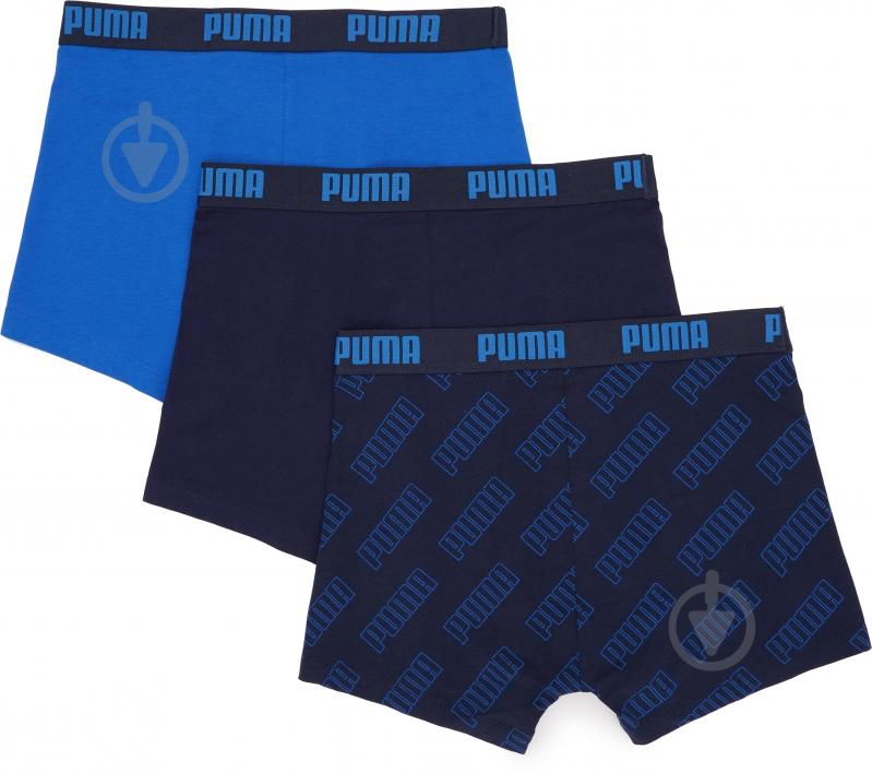 Трусы Puma BOXER LOGO AOP 3P BLUE 93554702 р.S синий - фото 2